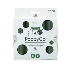 Биоразградими пликчета PoopyGo с аромат на лавандула, 8 ролки по 15 пликчета, в кутия